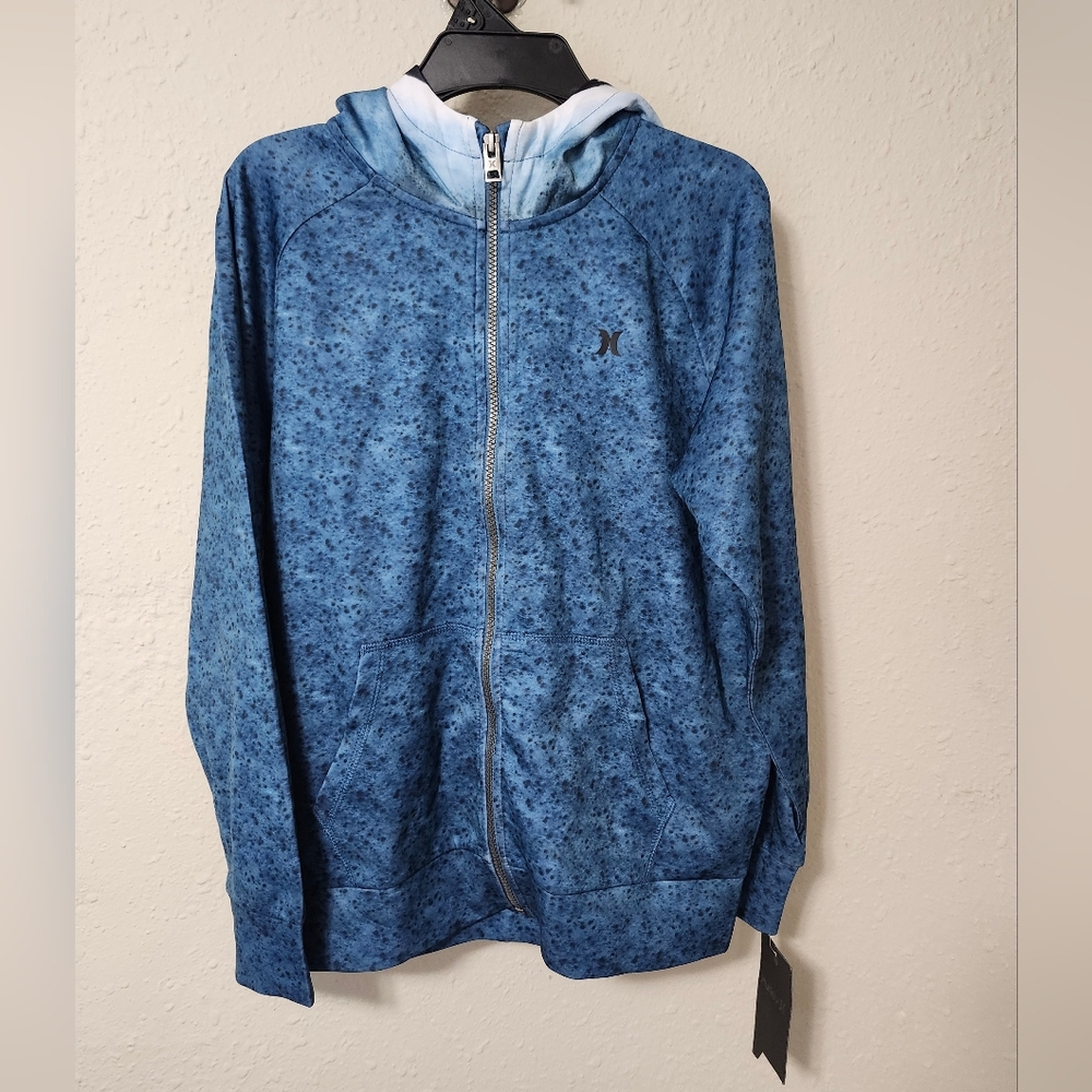 Hurley Full-Zip Shark Hoodie Jacket Boys LARGE
